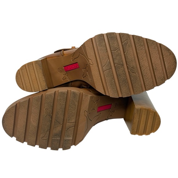 PIKOLINOS Cuero Lug Sole Block Heel Leather Boots Size 40 - Picture 10 of 14